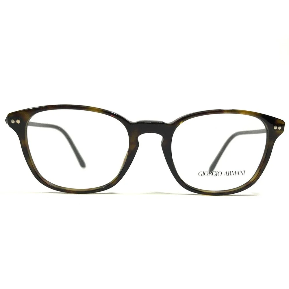 Giorgio Armani Eyeglasses Frames AR7086 5026 Brown Tortoise Gray Round 49-19-145